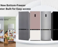 LG bottom freezer refrigerator with ergonomic design and smart cooling technology | LGbyUnilet