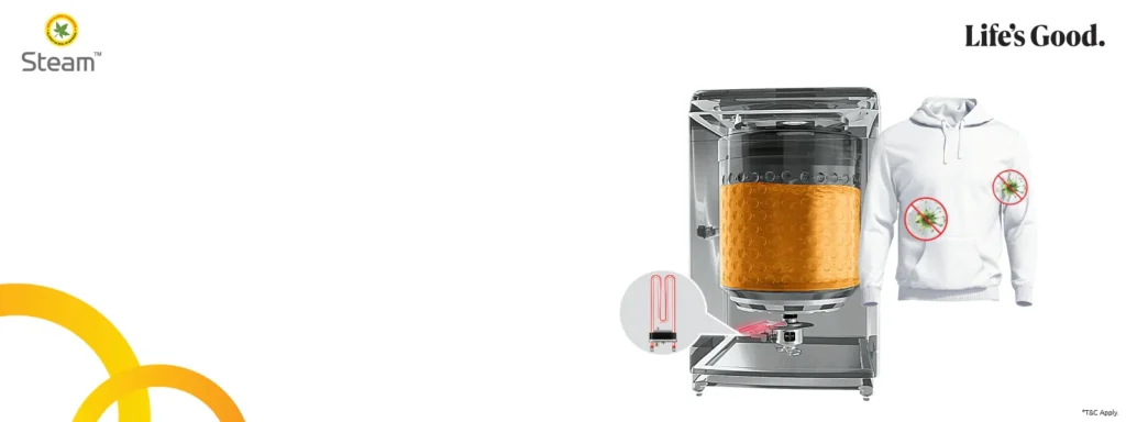 In built water heater Top Load WM Category Banner D