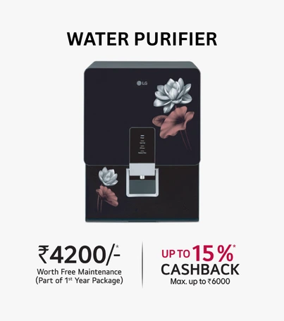 water purifier 15% CASHBACK OFFER
