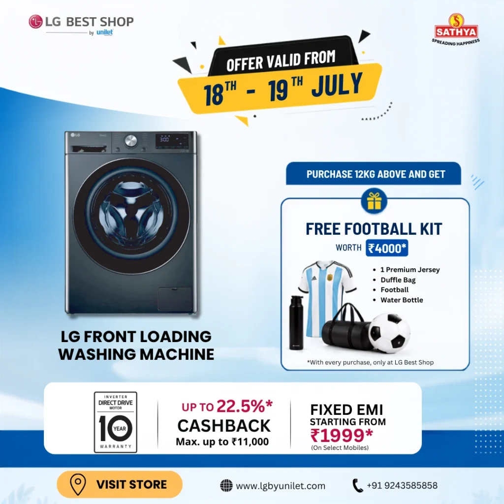 lg front LOADING WASHING MACHINE